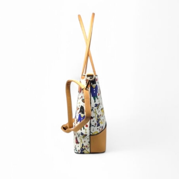 White Graffitti Mardi Gras Large Tote and Wallet Set - Picture 4 of 10